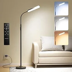 Versatile LED Floor Lamp with Adjustable Brightness and Color Temperature