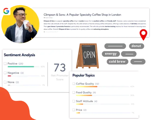 Scrape and analyze Google Business reviews
